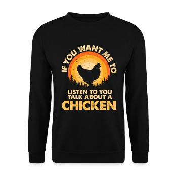 Hören Sie Talk About Animal Chicken - Unisex Pullover - Schwarz - Vorne - Alina (178cm) & Michal (187cm)