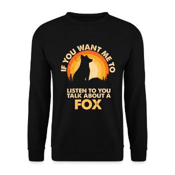 Écoutez parler d’Animal Fox - Sweat-shirt Unisexe - noir - Devant - Alina (178cm) & Michal (187cm)