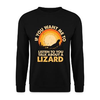 Hören Sie Talk About Animal Lizard - Unisex Pullover - Schwarz - Vorne - Alina (178cm) & Michal (187cm)