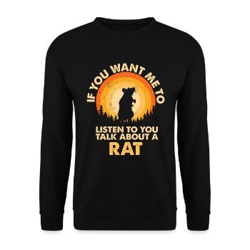 Écoutez parler de Rat animal - Sweat-shirt Unisexe - noir - Devant - Alina (178cm) & Michal (187cm)