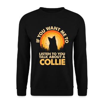 Parlez de dog collie - Sweat-shirt Unisexe - noir - Devant - Alina (178cm) & Michal (187cm)