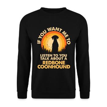 Parlez du chien Redbone Coonhound - Sweat-shirt Unisexe - noir - Devant - Alina (178cm) & Michal (187cm)