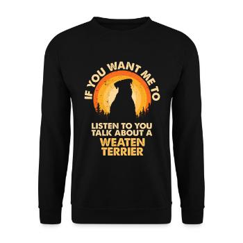 Parlez de chien Wheaten Terrier - Sweat-shirt Unisexe - noir - Devant - Alina (178cm) & Michal (187cm)