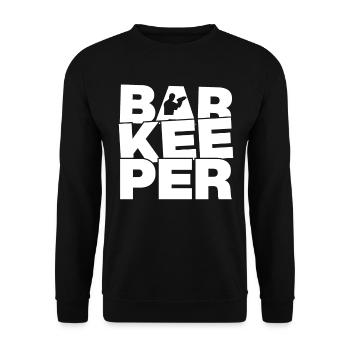 Profession Work - Bartender - Unisex Sweatshirt - black - Front - Alina (178cm) & Michal (187cm)