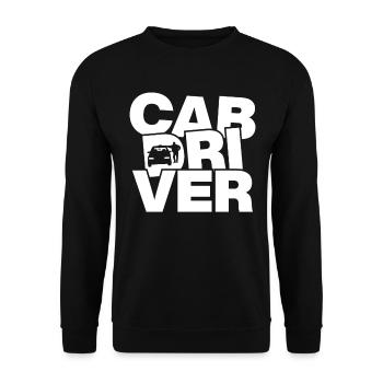 Beruf Job Arbeit - Taxifahrer - Unisex Pullover - Schwarz - Vorne - Alina (178cm) & Michal (187cm)
