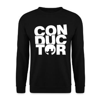 Profession Job Work - Conductor - Unisex Sweatshirt - black - Front - Alina (178cm) & Michal (187cm)