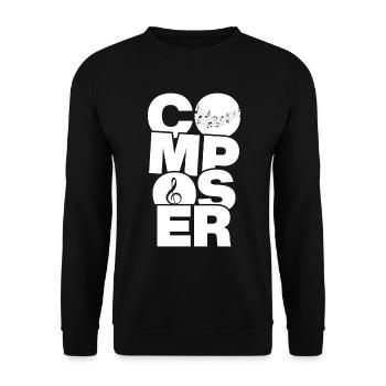 Occupation Job Work - Composer - Unisex Sweatshirt - black - Front - Alina (178cm) & Michal (187cm)