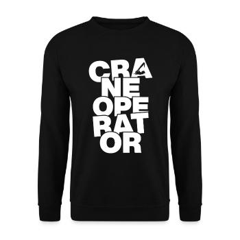 Profession Work - Crane Operator - Unisex Sweatshirt - black - Front - Alina (178cm) & Michal (187cm)