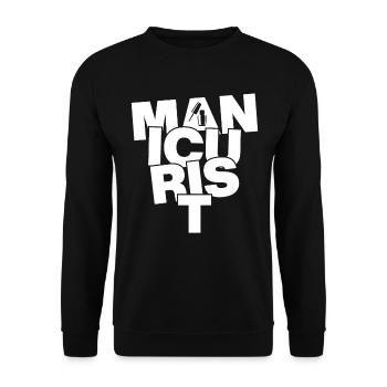 Travail professionnel - Manucure - Sweat-shirt Unisexe - noir - Devant - Alina (178cm) & Michal (187cm)