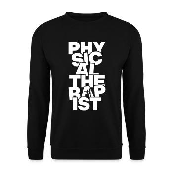 Beruf - Physiotherapeut - Unisex Pullover - Schwarz - Vorne - Alina (178cm) & Michal (187cm)
