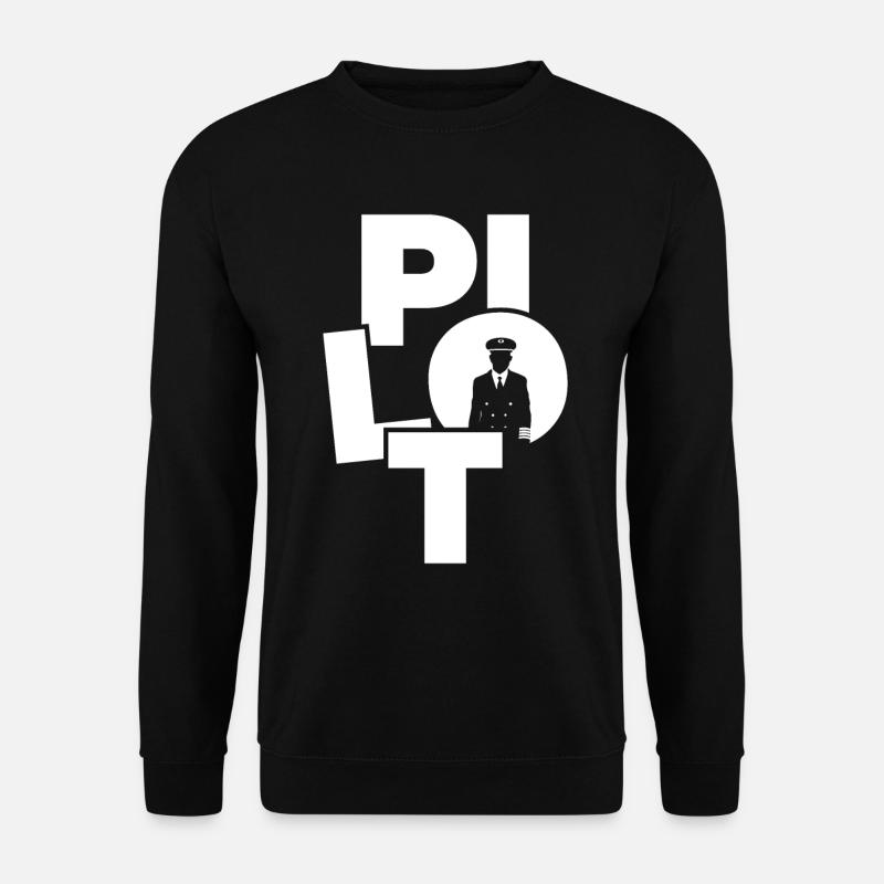Berufsarbeitsarbeit - Pilot - Unisex Pullover - Schwarz
