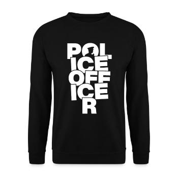 Professional work - police officer - Unisex Sweatshirt - black - Front - Alina (178cm) & Michal (187cm)