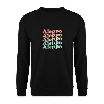Vintage 70s hippie Syria city - retro Aleppo - Unisex Sweatshirt - black - Front - Alina (178cm) & Michal (187cm)