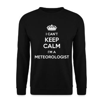 Kann Nicht Ruhig Bleiben, Ich Bin Ein Meteorologe - Unisex Pullover - Schwarz - Vorne - Alina (178cm) & Michal (187cm)