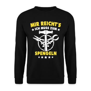 Spengler Bauspengler Spengeln Karrosseriespengler - Unisex Pullover - Schwarz - Vorne - Alina (178cm) & Michal (187cm)