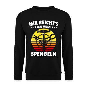 Spengler Bauspengler Spengeln Karrosseriespengler - Unisex Pullover - Schwarz - Vorne - Alina (178cm) & Michal (187cm)