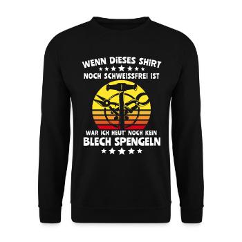 Spengler Bauspengler Karrosseriespengler - Unisex Pullover - Schwarz - Vorne - Alina (178cm) & Michal (187cm)