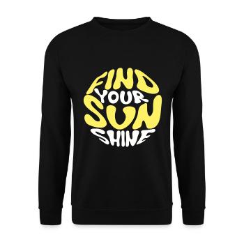 Find Your Sunshine - Unisex Pullover - Schwarz - Vorne - Alina (178cm) & Michal (187cm)