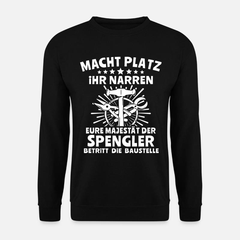 Spengler Beruf Bauspengler Sprüche - Unisex Pullover - Schwarz