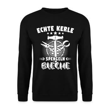 Spengler Bauspengler Karrosseriespengler - Unisex Pullover - Schwarz - Vorne - Alina (178cm) & Michal (187cm)
