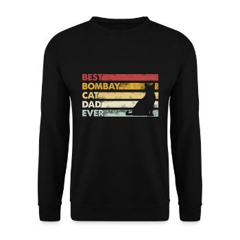 Bester Vater Aller Zeiten - Bombay Cat - Unisex Pullover - Schwarz - Vorne - Alina (178cm) & Michal (187cm)