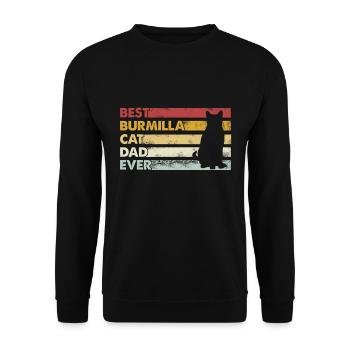 Meilleur père de tous les temps - Burmilla Cat - Sweat-shirt Unisexe - noir - Devant - Alina (178cm) & Michal (187cm)