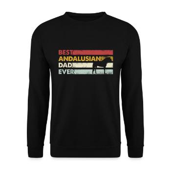 Best Father Ever - Andalusian - Unisex Sweatshirt - black - Front - Alina (178cm) & Michal (187cm)
