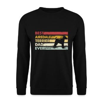 Meilleur père de tous les temps - Airedale Terrier - Sweat-shirt Unisexe - noir - Devant - Alina (178cm) & Michal (187cm)