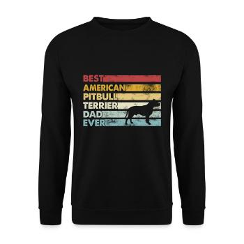 Bester Vater - American Pit Bull Terrier - Unisex Pullover - Schwarz - Vorne - Alina (178cm) & Michal (187cm)