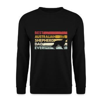Meilleur père de tous les temps - Berger australien - Sweat-shirt Unisexe - noir - Devant - Alina (178cm) & Michal (187cm)