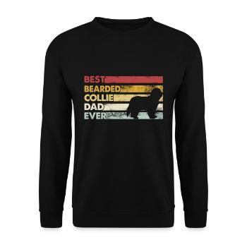 Meilleur père de tous les temps - Bearded Collie - Sweat-shirt Unisexe - noir - Devant - Alina (178cm) & Michal (187cm)