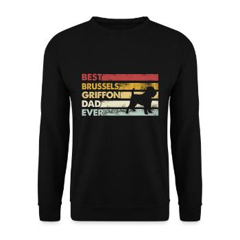 Meilleur père de tous les temps - Brussels Griffon - Sweat-shirt Unisexe - noir - Devant - Alina (178cm) & Michal (187cm)