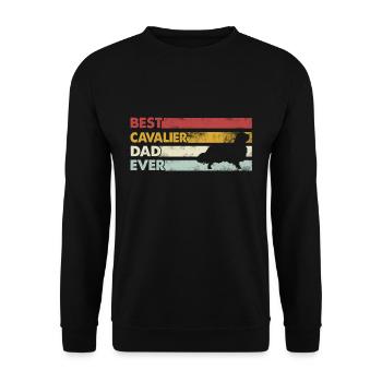 Best Father - Cavalier King Charles Spaniel - Unisex Sweatshirt - black - Front - Alina (178cm) & Michal (187cm)