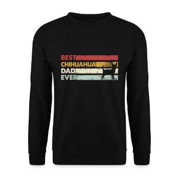 Best Father Ever - Chihuahua - Unisex Sweatshirt - black - Front - Alina (178cm) & Michal (187cm)