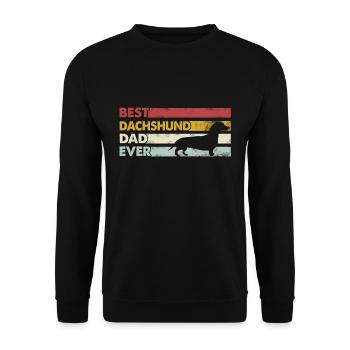 Meilleur père de tous les temps - Teckel - Sweat-shirt Unisexe - noir - Devant - Alina (178cm) & Michal (187cm)