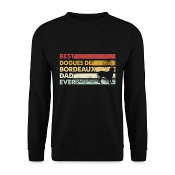 Meilleur père de famille - Dogues de Bordeaux - Sweat-shirt Unisexe - noir - Devant - Alina (178cm) & Michal (187cm)