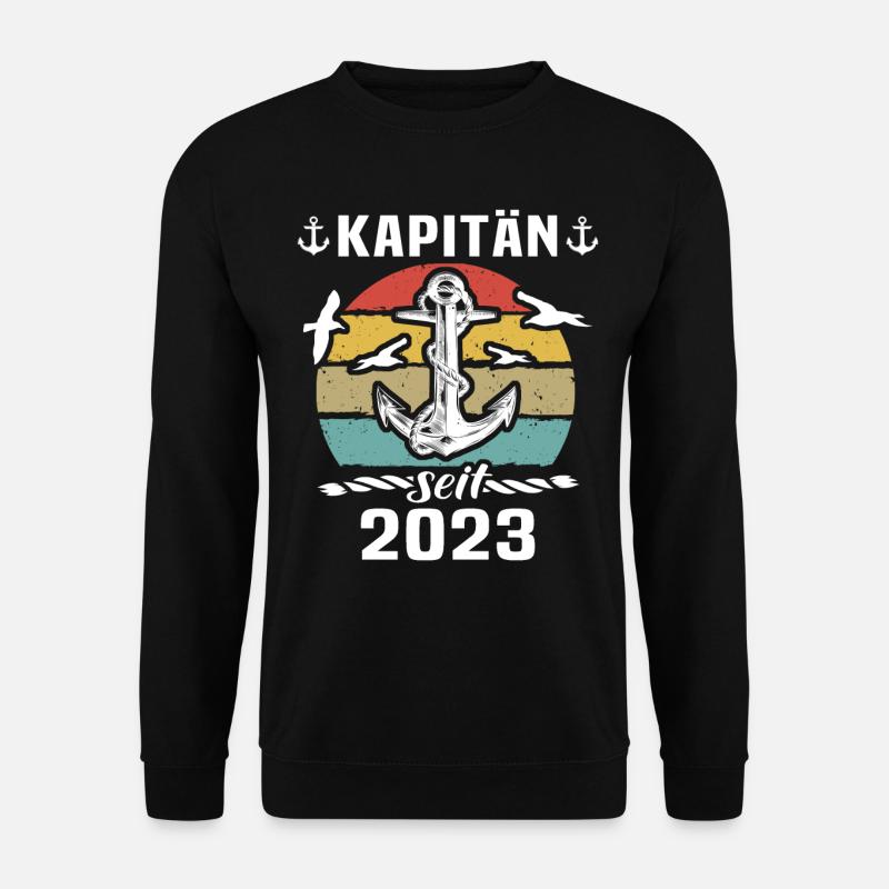 Kapitän 2023 Bootsführerschein Boot - Unisex Pullover - Schwarz