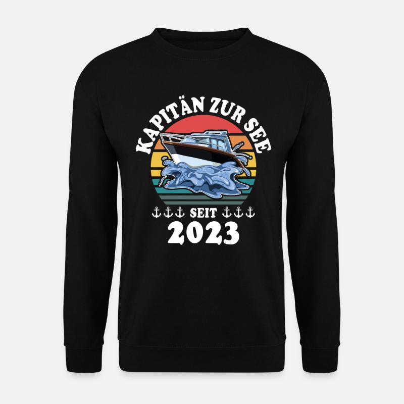 Kapitän Boot Bootsführerschein 2023 - Unisex Pullover - Schwarz