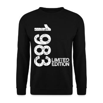 Cool design with 1983 Limited Edition birthday - Unisex Sweatshirt - black - Front - Alina (178cm) & Michal (187cm)