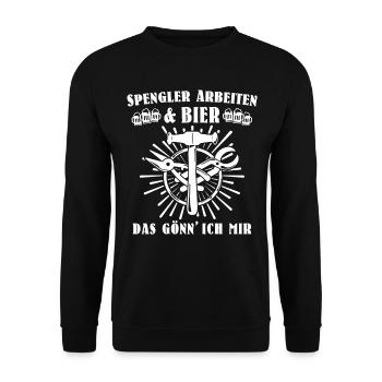 Spengler Bauspengler Karosseriespengler - Unisex Pullover - Schwarz - Vorne - Alina (178cm) & Michal (187cm)