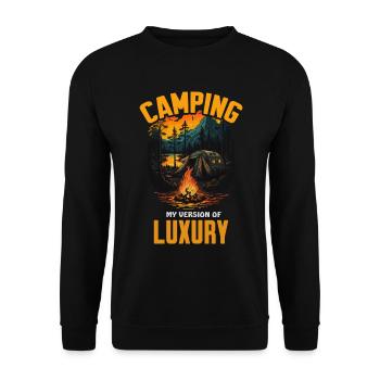 Ma version du luxe - randonnée-camping-plein air - Sweat-shirt Unisexe - noir - Devant - Alina (178cm) & Michal (187cm)