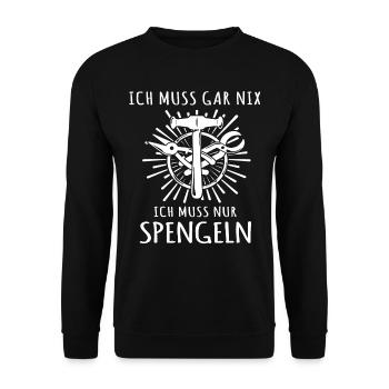 Spengler Bauspengler Karosseriespengler - Unisex Pullover - Schwarz - Vorne - Alina (178cm) & Michal (187cm)