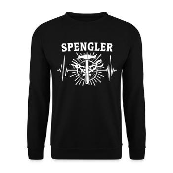 Spengler Bauspengler Karosseriespengler - Unisex Pullover - Schwarz - Vorne - Alina (178cm) & Michal (187cm)