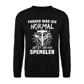 Spengler Bauspengler Karosseriespengler - Unisex Pullover - Schwarz - Vorne - Alina (178cm) & Michal (187cm)