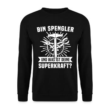 Spengler Bauspengler Karosseriespengler - Unisex Pullover - Schwarz - Vorne - Alina (178cm) & Michal (187cm)