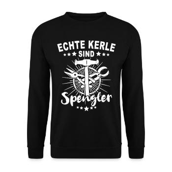 Spengler Beruf Karosseriespengler Sprüche - Unisex Pullover - Schwarz - Vorne - Alina (178cm) & Michal (187cm)