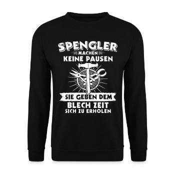 Spengler Spengeln Karosseriespengler - Unisex Pullover - Schwarz - Vorne - Alina (178cm) & Michal (187cm)