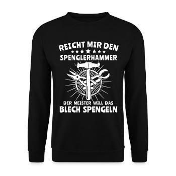 Spengler Spengeln Karosseriespengler - Unisex Pullover - Schwarz - Vorne - Alina (178cm) & Michal (187cm)