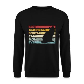 Best Mother Ever - American Bobtail Cat - Unisex Sweatshirt - black - Front - Alina (178cm) & Michal (187cm)