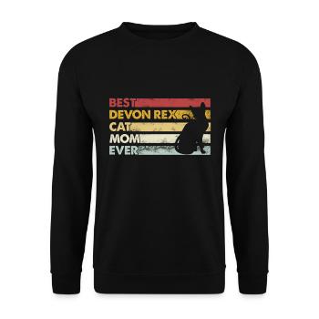 Meilleure maman de tous les temps - Devon Rex Cat - Sweat-shirt Unisexe - noir - Devant - Alina (178cm) & Michal (187cm)